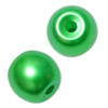 1 Dose (10 Stk) runde halbtransparente Wachsperlen 10mm Grün