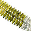 1 Strang (60 Stück) Dagger Glasperlen 5x16mm Farbenmix Grün
