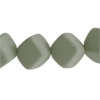 1 Strang (16 Stück) Glasperlen diagonale Würfel 8mm Grau halbmatt