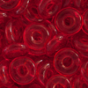 10g. Glasringe 4mm, hellrot transparent