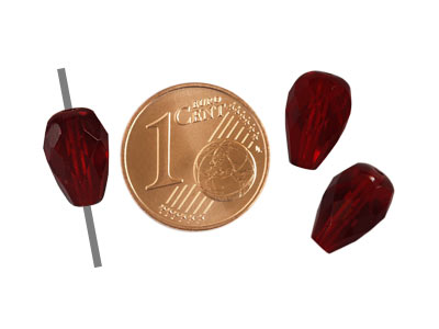 facettierte silberne Tropfen 10x7mm, Bild 2