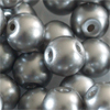 1 Dose (40 Stk.) Top-Hole Glasperlen 6mm Wachsperlen Silbergrau