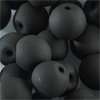 1 Dose (40 Stk.) Top-Hole Glasperlen 6mm Schwarz matt