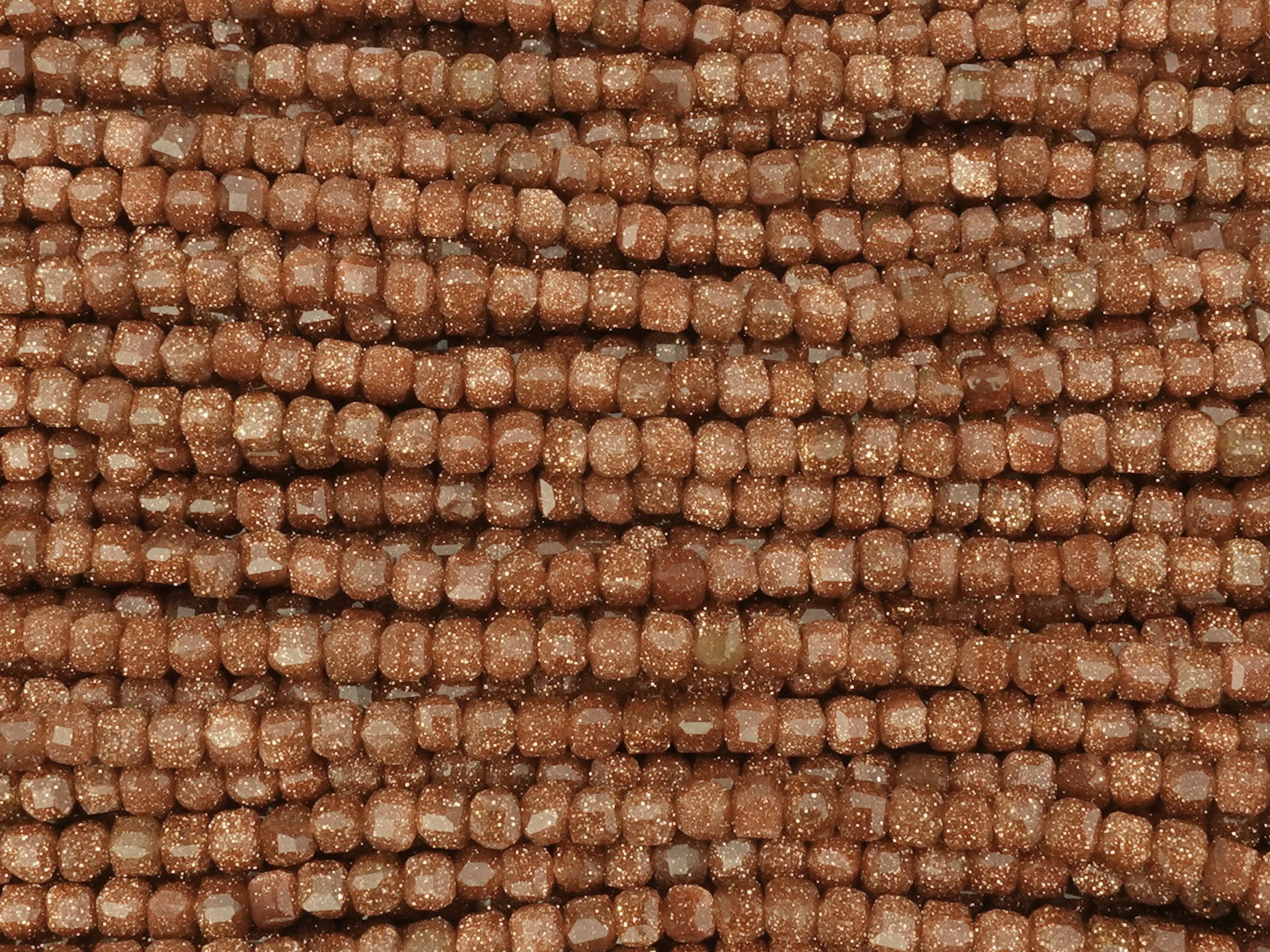 facettierte Goldfluss Perlen Würfel 2mm zum Schmuckmachen