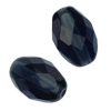 20g. Glasperlen, Oliven facettiert 11x8mm, Nachtblau