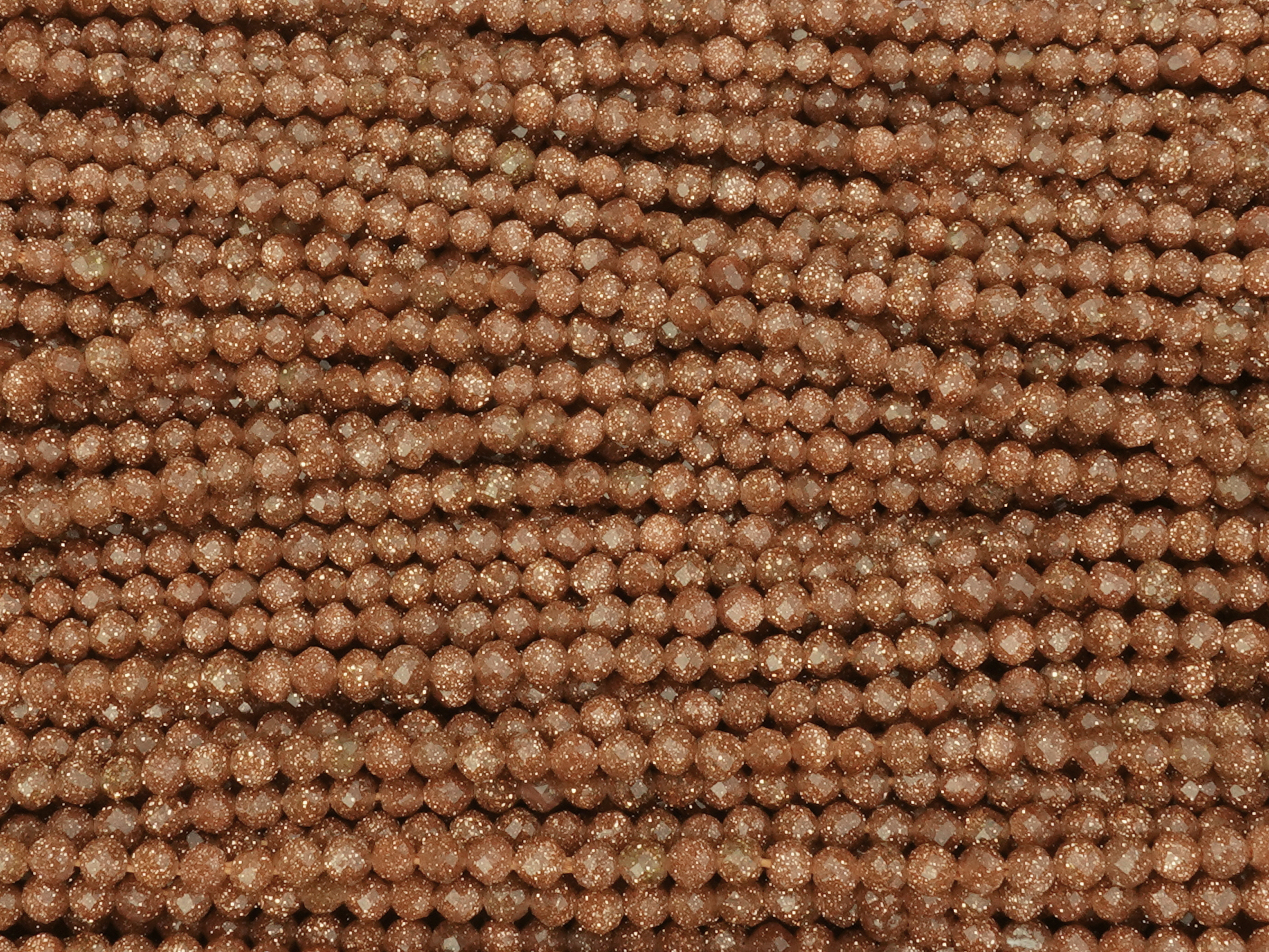 facettierte Goldfluss Perlen 2mm zum Schmuckmachen