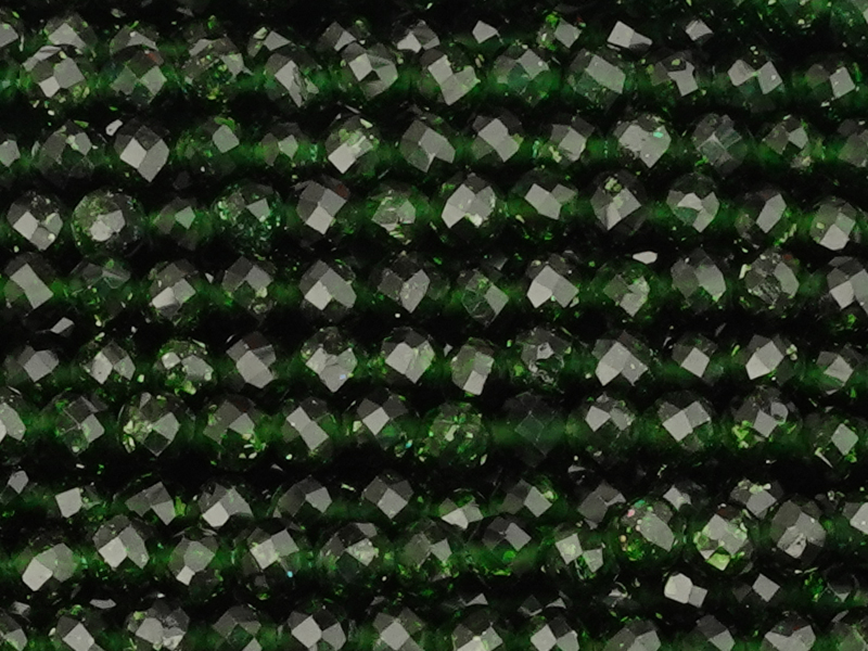 facettierte Grünfluss Perlen 3mm zum Schmuckmachen - Nahaufn