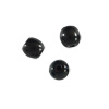 20 Gramm runde Glasperlen 4mm Schwarz opak