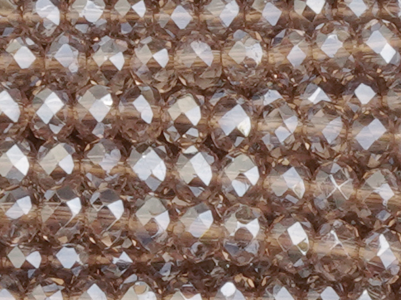 facettierte Glasperlen, Rondellen ca. 3x2mm, Light Colorado
