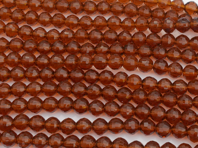 braune 6mm Glasschliffperlen