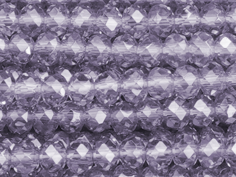 facettierte Glasperlen, Rondellen ca. 3x2mm, Farbe: Mauve -