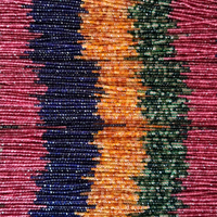 1 Strang (~50cm) facettierte Glasperlen ~2mm, verlaufend
