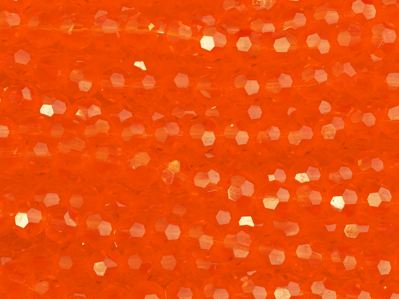 facettierte Glasperlen 4mm, Farbe: orange transparent