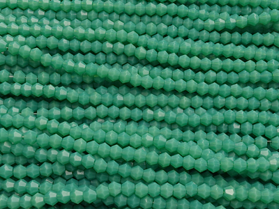 grüne facettierte Doppelkegel Perlen Bicone Beads 3mm günsti