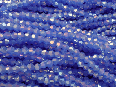 facettierte Doppelkegel Perlen Bicone Beads 3mm Farbe Blau