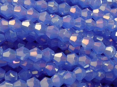facettierte Doppelkegel Perlen Bicone Beads 3mm Farbe blau -