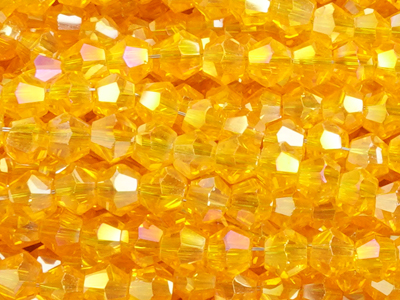 facettierte Doppelkegel Perlen Bicone Beads 3mm Farbe Orange