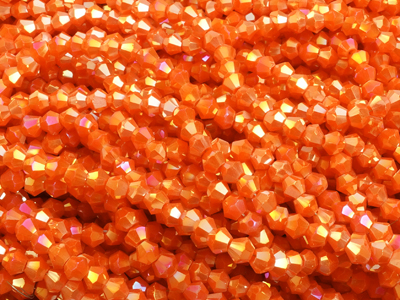 facettierte Doppelkegel Perlen Bicone Beads 3mm Farbe Orange