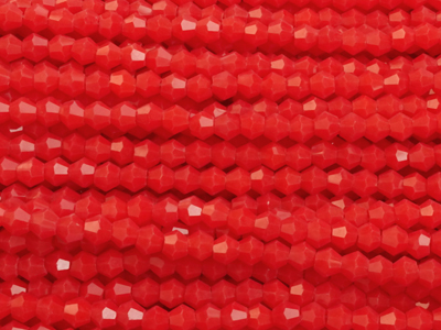 facettierte Doppelkegel Perlen Bicone Beads 3mm Farbe Rot