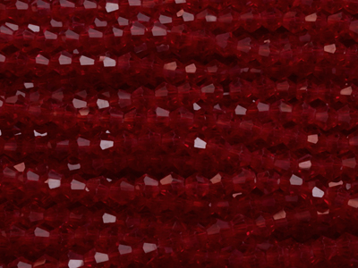 facettierte Doppelkegel Perlen Bicone Beads 3mm Farbe Rot