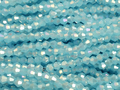 facettierte Doppelkegel Perlen Bicone Beads 3mm Farbe Hellbl