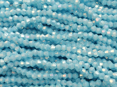 facettierte Doppelkegel Perlen Bicone Beads 3mm Farbe Hellbl