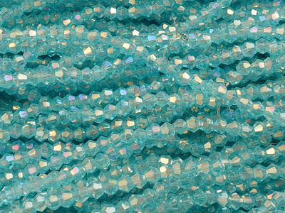 facettierte Doppelkegel Perlen Bicone Beads 3mm Farbe Türkis