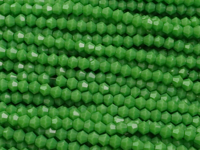 facettierte Doppelkegel Perlen Bicone Beads 3mm Farbe Grün