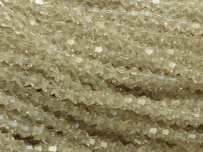 facettierte Doppelkegel Perlen Bicone Beads 3mm Farbe Beige