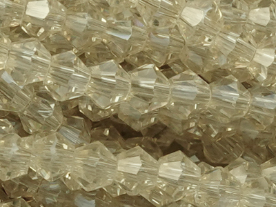 facettierte Doppelkegel Perlen Bicone Beads 3mm Farbe Beige 