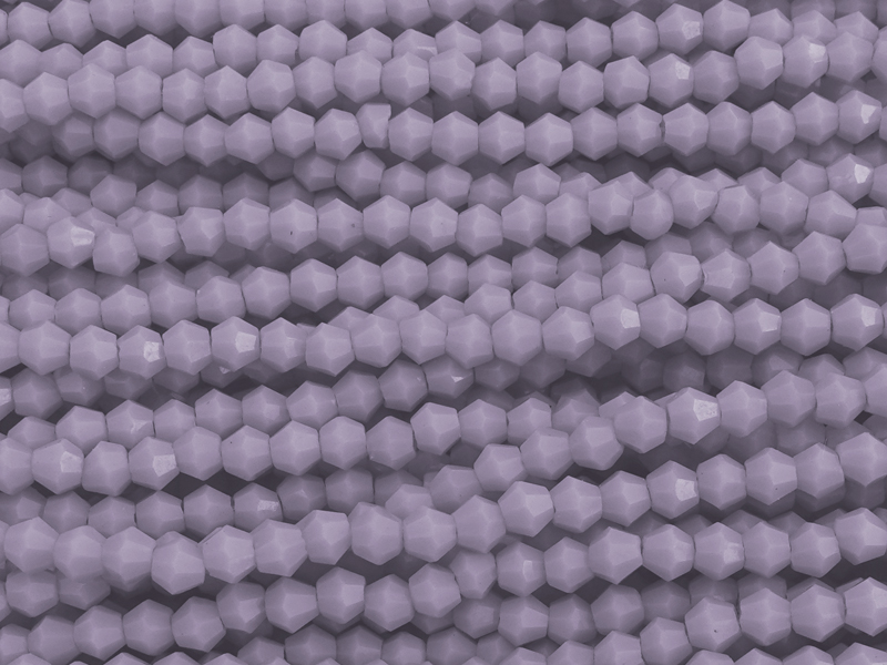 lila, facettierte Doppelkegel Perlen Bicone Beads 3mm