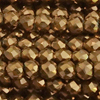 1 Strang (~186 Stk) facettierte Perlen, rund ~2mm, Copper