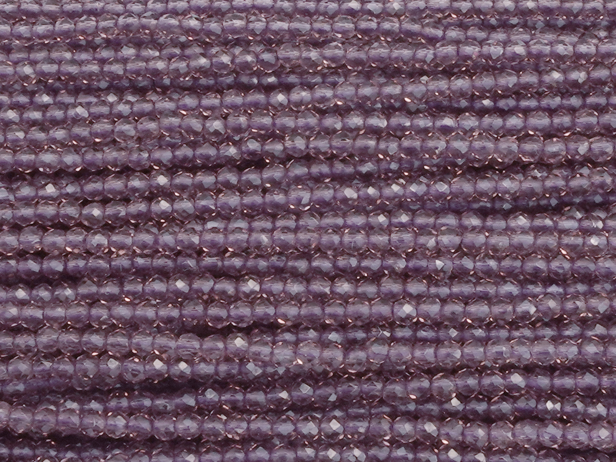 winzige, facettierte, geschlilffene runde Glasperlen 2mm, Fa