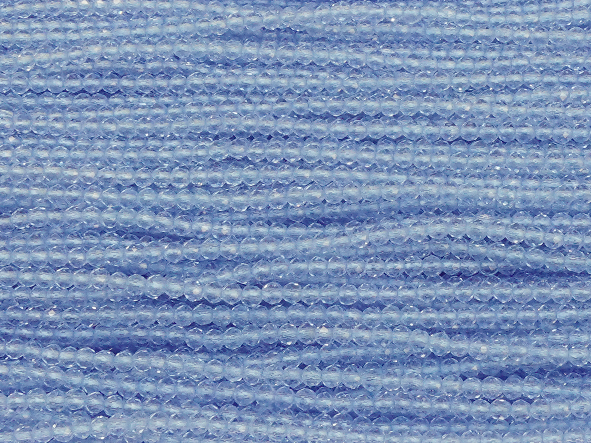 winzige, facettierte, geschlilffene runde Glasperlen 2mm, Fa