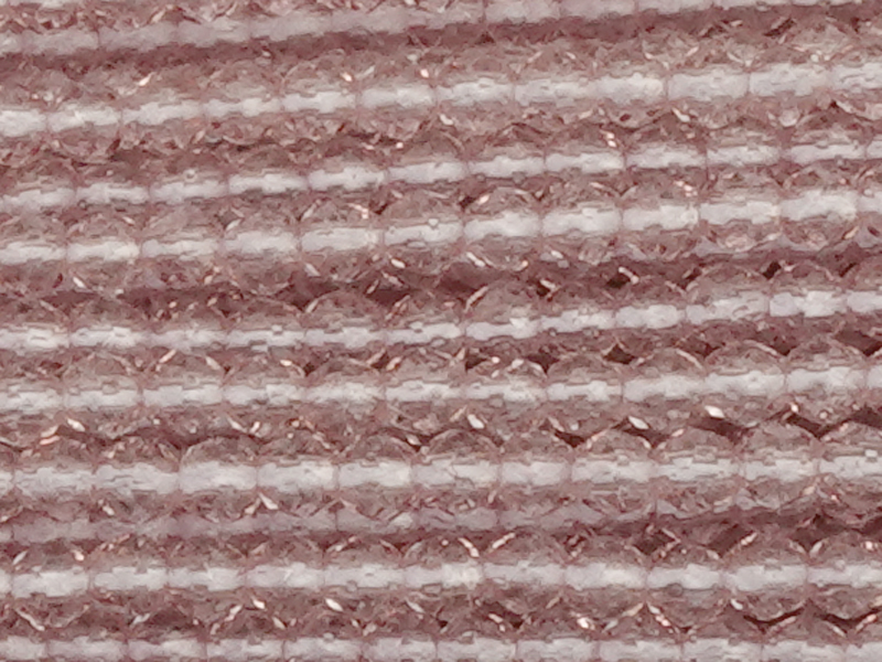 geschlilffene runde Glasperlen 2mm, Farbe: light amethyst - 