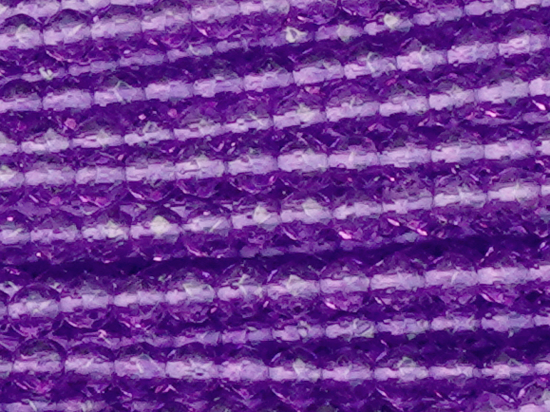 geschlilffene runde Glasperlen 2mm, Farbe: Violett - Nahaufn