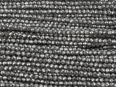 winzige, facettierte, geschlilffene runde Glasperlen 2mm, Fa