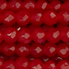 1 Strang (~182 Stk) facettierte Perlen, rund ~2mm, Dunkelrot opak