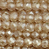 1 Strang (~184 Stk) facettierte Perlen, rund ~2mm, Honey Shadow
