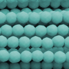 1 Strang (~190 Stk) facettierte Perlen, rund ~2,1mm, mattes Türkis