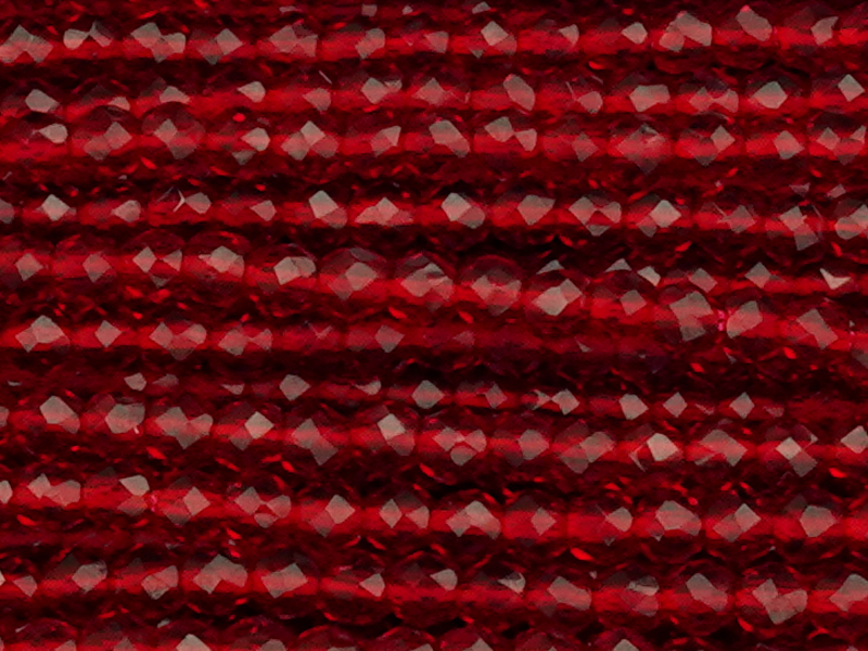 geschlilffene runde Glasperlen 2mm, Farbe: dunkelrot, siam -