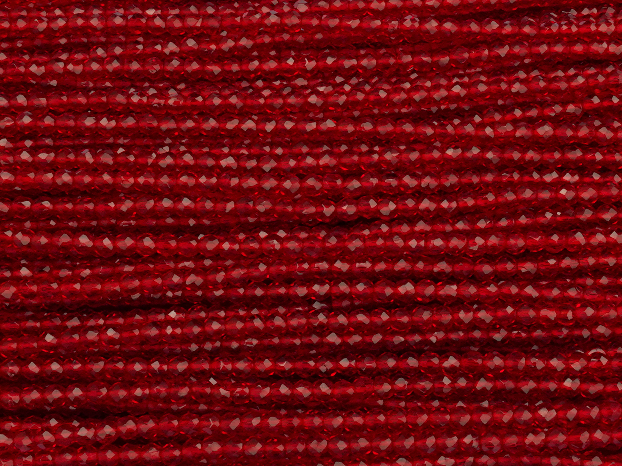 winzige, facettierte, geschlilffene runde Glasperlen 2mm, Fa