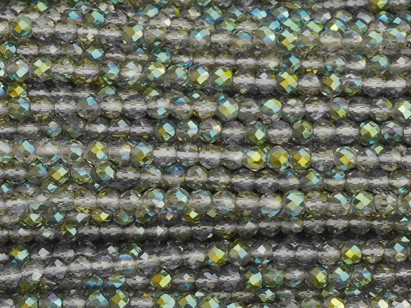 facettierte Glasperlen rund 3mm zum Schmuckmachen