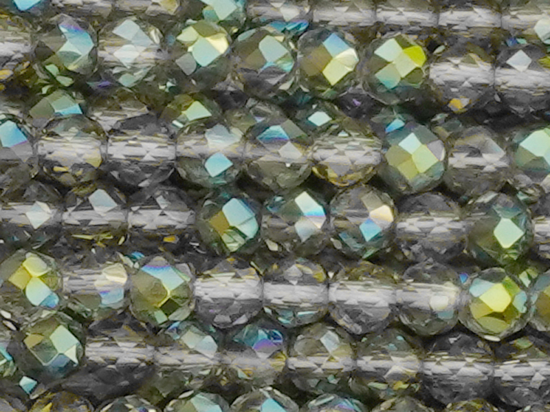 facettierte Glasperlen rund 3mm - Nahaufnahme