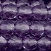 1 Strang (~124 Stk) facettierte Perlen rund ~3mm, Amethyst