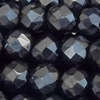1 Strang (~130 Stk) facettierte Perlen rund ~3mm, Blue Hematite
