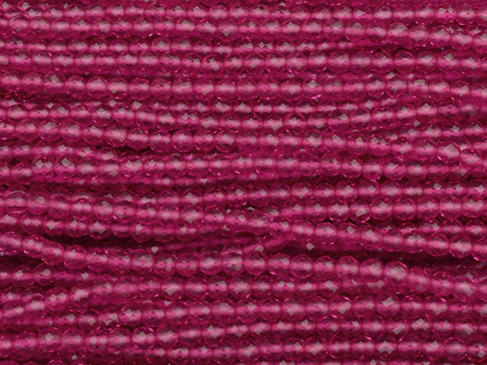 facettierte Glasperlen rund 3mm zum Schmuckmachen, Farbe: Pi