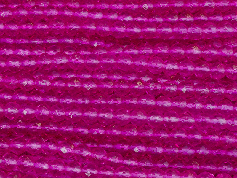 facettierte Glasperlen rund 3mm, Farbe: Fuchsia Pink - Nahau