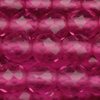 1 Strang (~119 Stk) facettierte Perlen rund ~3mm, Fuchsia