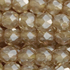 1 Strang (~124 Stk) facettierte Perlen rund ~3mm, Honey Shadow